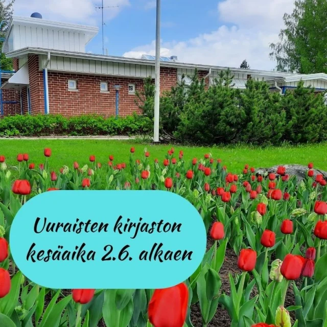 Kesä keikkuen tulevi ja niin tulee myös kirjaston kesäaukiolot.🌞

🌼Kirjasto siirtyy kesäaikaan ma 2.6. alkaen:
Kesäajalla palveluajat on ma-to klo 12-15.
Omatoimiasiointi ma-to klo 8-12 ja klo 15-21, pe-su klo 8-21.

🌼Kirjasto on suljettu ma-ke 23. - 25.6. suoritettavan vuosittaisen perussiivouksen vuoksi. Sulku koskee myös omatoimiasiointia.

🌼Omatoimiasiointiviikko 28.7.–1.8. (vko 31)

Omatoimiasiointi kirjastokortilla ja PIN-koodilla, ikäraja 15v.

Kaikki aukiolot löytyvät myös verkkokirjastosta https://keski.finna.fi/, sekä kirjaston kotisivuilta https://uurainen.fi/kulttuuri-ja-vapaa-aika/kirjasto/.

Muutokset aukioloissa ovat mahdollisia ja niistä, kuten myös muista tapahtumista tiedotetaan kirjaston omilla tiedotuskanavilla mm. täällä facebookissa. 
#uuraistenkirjasto #kesäaika #aukiolot